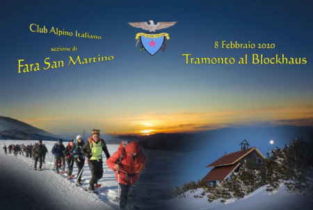Tramonto al Blockhaus Ciaspolata da Mammarosa al Blockhaus